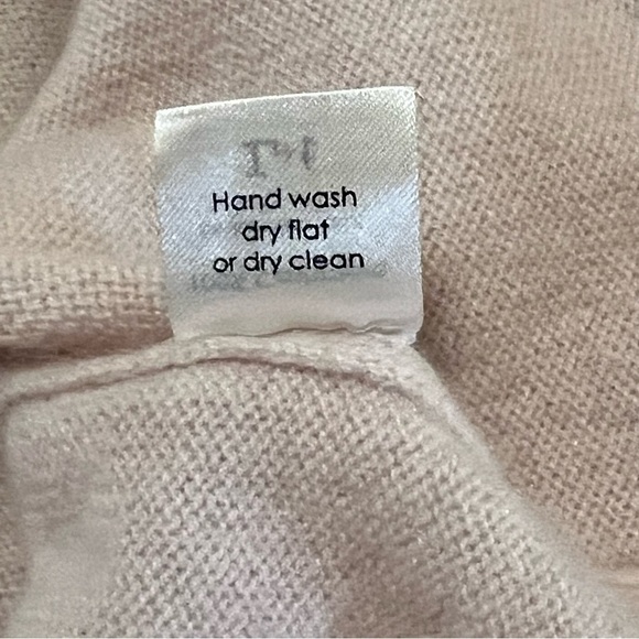 LABEL + Thread 100% Cashmere Henley Style Tie Sweater M Relaxed slouchy boxy - Picture 10 of 14